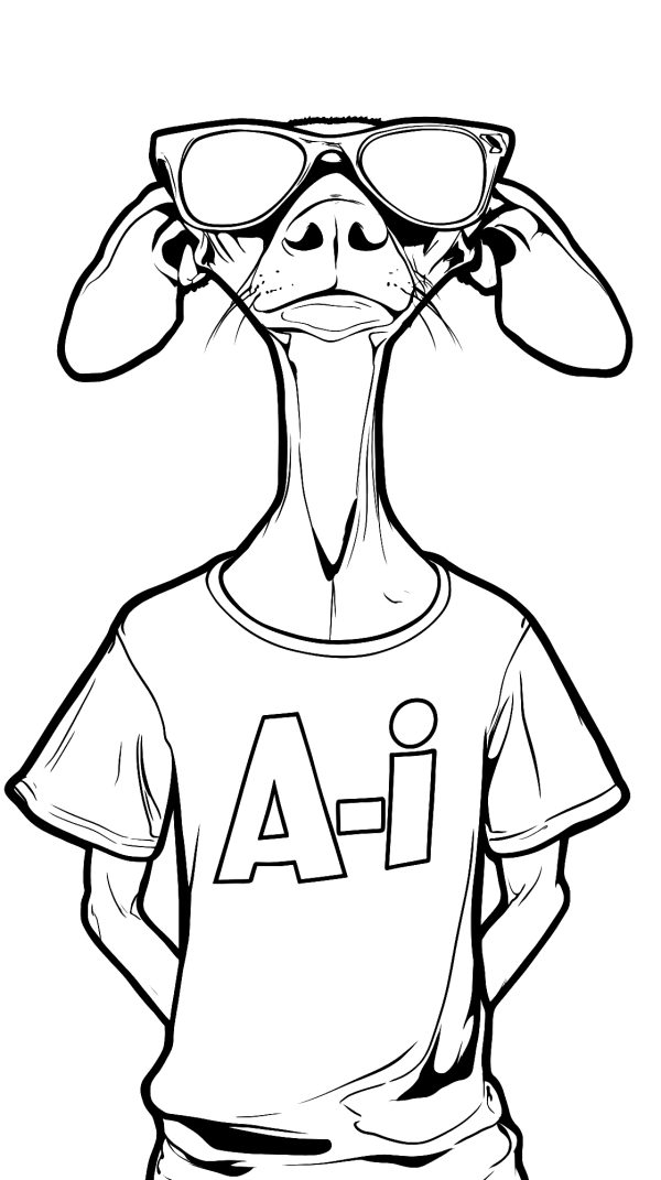 Cool Dog with Sunglasses — coloring page