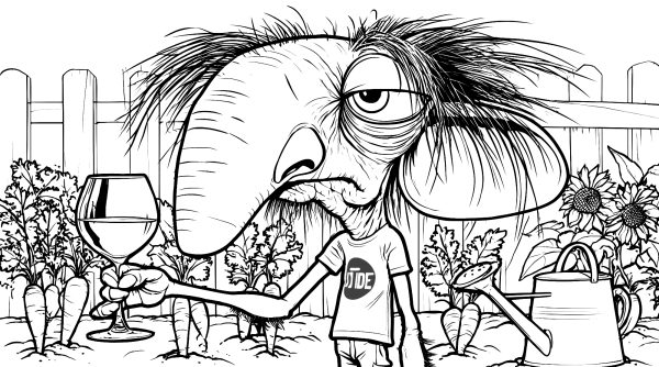 Garden Troll with Wine