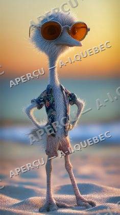 Cute Large Bird on the Beach